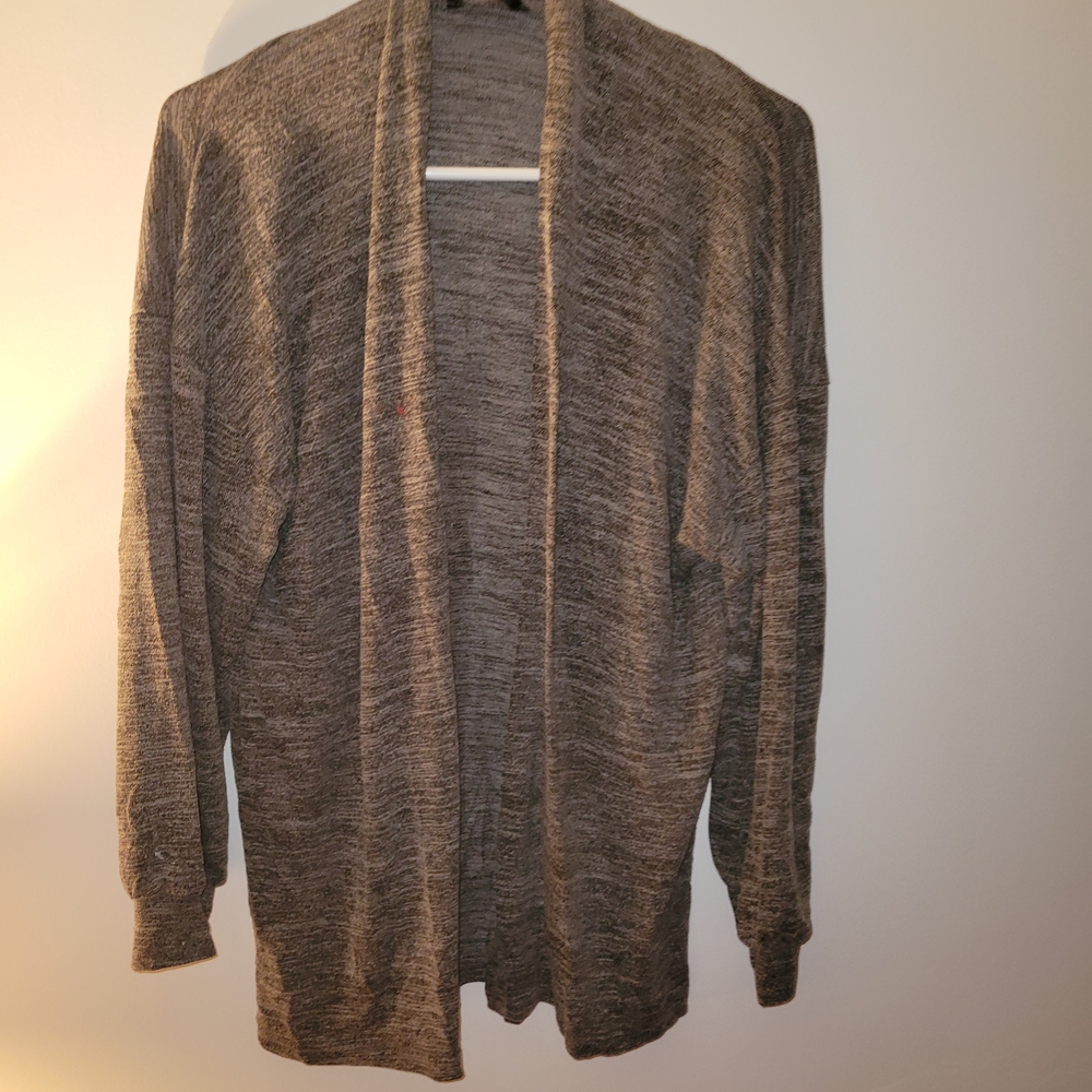 Men's Brown Open-Front Sweater